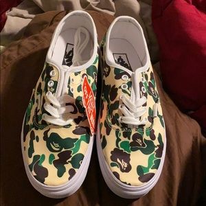 BAPE camo low top vans